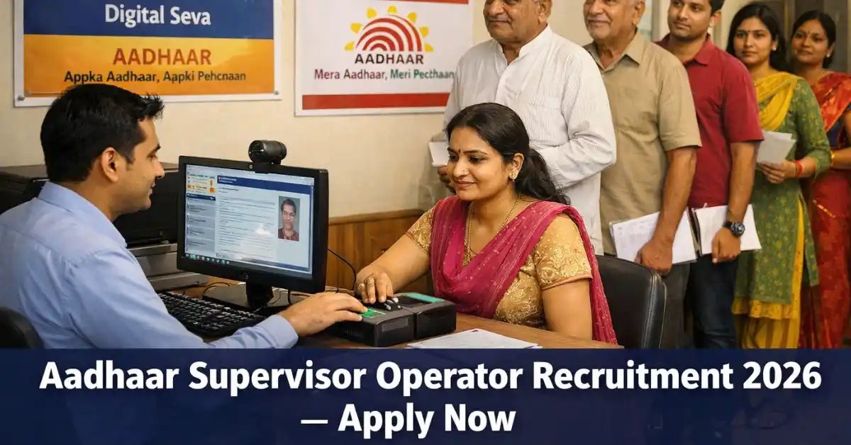 Aadhaar Supervisor Operator Recruitment 2026